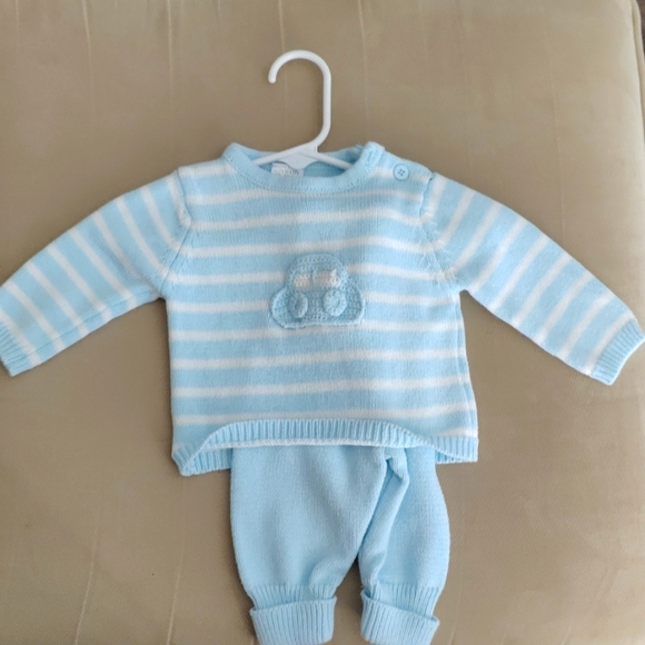 Baby cotton sweater and pants set - Picture 1 of 1